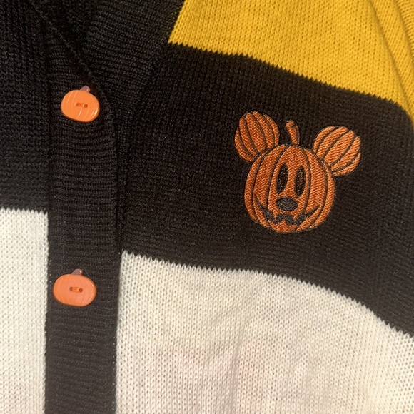 Her Universe Disney Halloween Mickey Mouse Stripe Hooded Cardigan - Picture 5 of 11